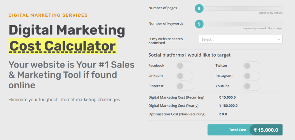 Digital Marketing Calculator Bitvero digital marketing company